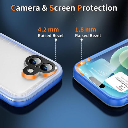 Cozycase TOP Waterproof Case for iPhone 17 - Military Heavy Duty 360 Shockproof Full Body with Screen Camera Protector Double IP68 Water Dust Drop Proof Hard Rugged Tough Bumper Front Back Slim Cover