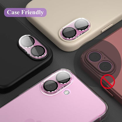 YWXTW [5 Pack Designed for iPhone 16 Camera Lens Protector, for iPhone 16 Plus Camera Lens Protector, Night Shooting Mode, Anti Scratch HD Clear 9H Hardness Tempered Glass