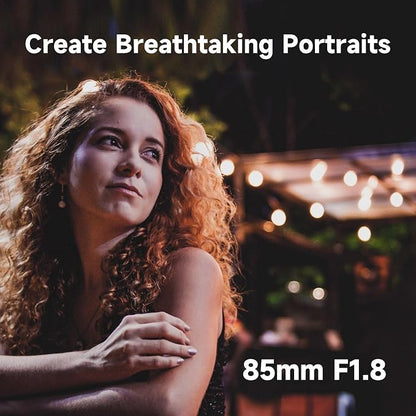 85mm f1.8 Portrait Lens EF/EF-S Mount Camera Lenses for Canon EOS Rebel T8i/T7i/T7/T6i/T5/T3i/T3/T2i/XSi/XS/SL3/SL2/T100/5D Mark IV/6D II/7D 90D 80D 70D 60D 50D 650D 600D 750D 700D 550D 7D II