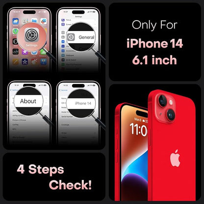 TOCOL Magnetic for iPhone 14 Case, Upgraded Full Camera Protection, Compatible with Magsafe, Drop Protection, Translucent Matte Back Bumper Phone Cover 6.1-Inch (Red)