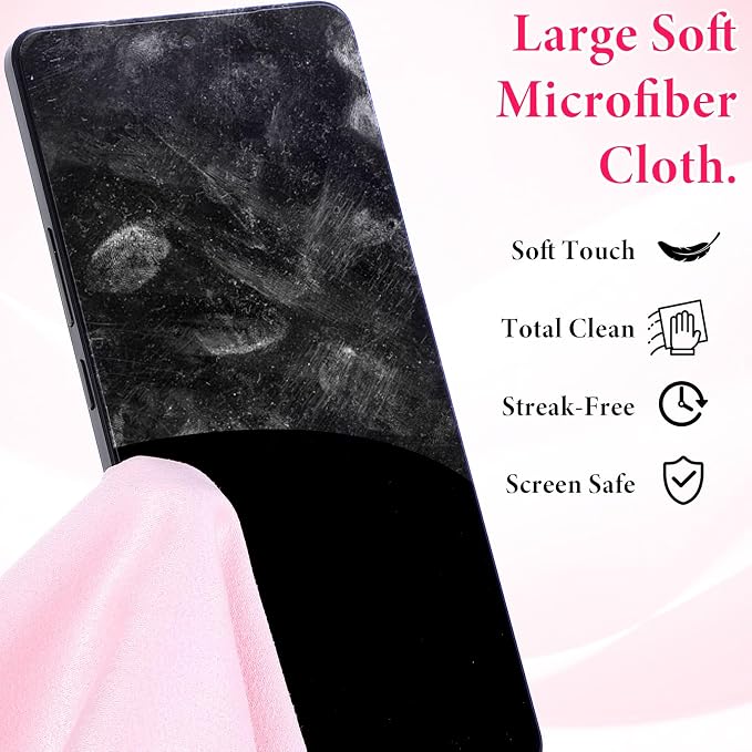 Sibba 20Pcs Cell Phone Cleaning Kit, Anti-Clogging Mini Brushes with Large Brush Cleaning Cloth Nylon Charging Port Cleaner Kit for USB-C Charging Port, Phone Speaker, Earbuds Tools