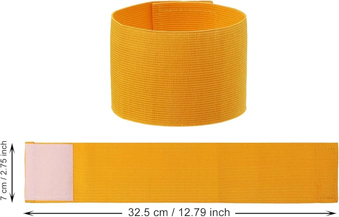 ONLYKXY 3PCS Captain Armbands 7x32.5CM/2.75x12.79inch Adjustable Leader Armband Team Sport Armband for Soccer Basketball Volleyball School Team Competition Coach Players Wrist Arm Bands