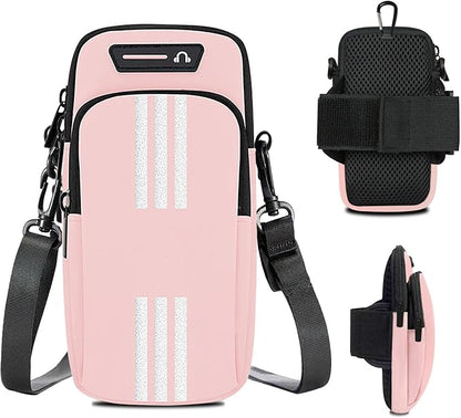 Phone Holder for Running Armband Cell Phone Crossbody Bags for Women Kids,iPhone 17 16 15 14 13 12 11 Pro Max Xs 16e Xr X Plus SE Mini Pouch,Galaxy S26 S25 S24 Ultra Note 20 Key Arm Bag Bands