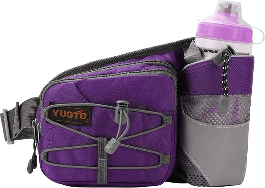 Waist Pack with Water Bottle Holder for Running Walking Hiking Fanny Pack Hydration Belt