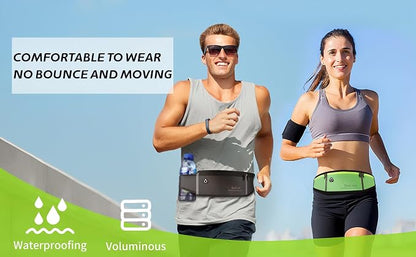 SooGree Women Men's Adjustable Waist Pack - Waterproof Running Fanny Pack With Reflective Strip for Running, Walking, Cycling, Camping, Gym
