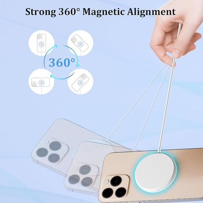 10FT Wireless Charger,[Apple MFi Certified] Magnetic iPhone Charger, 2Pack Fast Mag-Safe Charging iPhone Wireless Charger, Long Pad for iPhone 17 Pro Max/Air/17e/16e/16Pro/15/14/13/12/AirPods4/3/Pro3