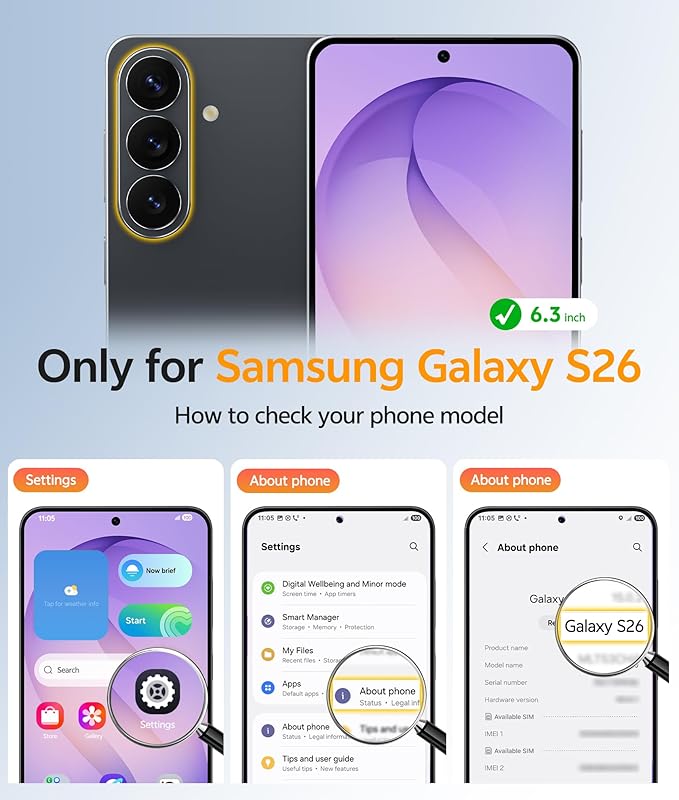 FNTCASE for Samsung Galaxy S26 Case: [Fit for Magsafe] [Full Camera Protection & Screen Protector] Translucent Matte Military Grade - Shockproof Protective Phone Cover for Samsung S 26 - Deep Purple