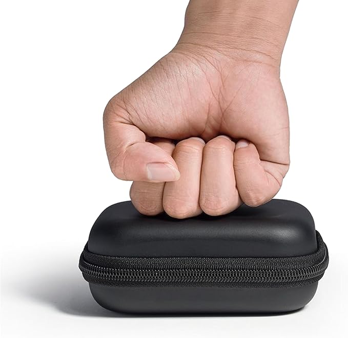 Charger Case,Mini Cable Organizer Cases,Pouch Case Bag,Small Charger Organizer,Waterproof Travel Storage Carrying Bag for USB Drives,Power Adapter,Earphones,Cords etc,Single-Layer,Black