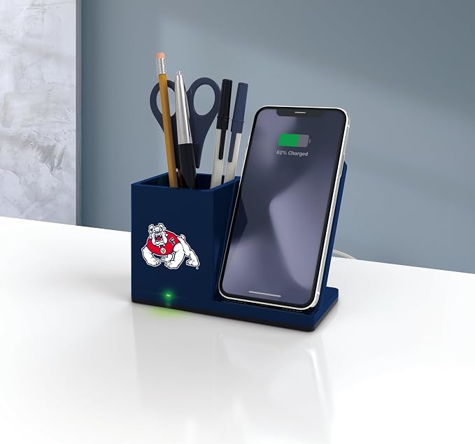 SOAR NCAA Unisex Wireless Charging Stand with Desktop Organizer