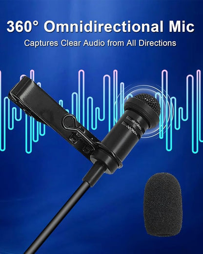 Lavalier Lapel Microphone Omidirectional Condenser Microphone for DJI Mic 2,Mic for Rode Wireless GO 2 / II Transmitters(Standard 3.5mm TRS Plug for DJI and for Rode)