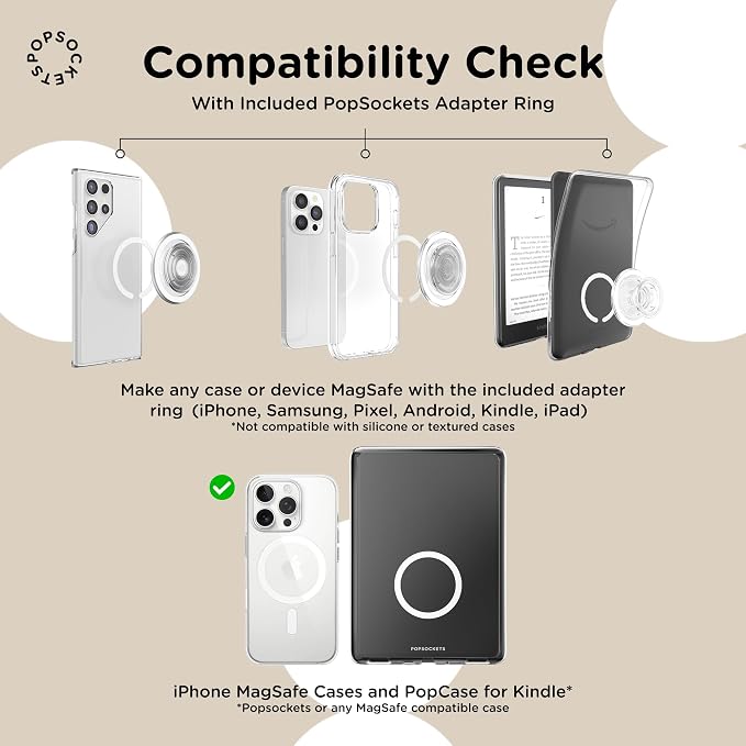 PopSockets Phone Grip for MagSafe, Magnetic Holder, Phone Stand, Green - Triangle Knurl Olive