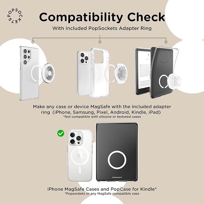 PopSockets Phone Grip for MagSafe, Magnetic Holder, Phone Stand, Boho - Terra-Cotta