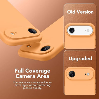 Magnetic for iPhone Air Case, Compatible with MagSafe, [Full Camera Protection][Screen Protector] Silicone Shockproof Protective Phone Case for iPhone 17 Air 6.5", Cantaloupe