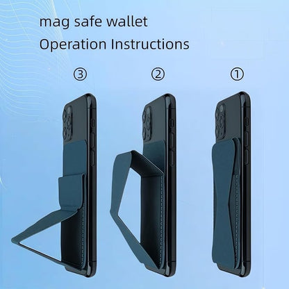 for MagSafe Wallet RFID Blocking, 2 Card Holder, Stand Strong Magnetic Grip, Slim Leather Phone Wallet, Compatible with iPhone 17/16/15/14/13/12 Series (Green Small Support)
