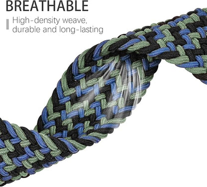 Braided Solo Loop Bands Compatible with Fitbit Charge 6/Charge 5, 3 Pack Adjustable Stretchy Wristbands Soft Woven Nylon Replacement for Fitbit Charge 5/Charge 6 Tracker Smart Watch for Women Men
