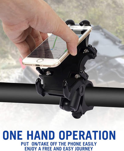 ZIDIYORUO UTV Phone Mount for 1.75"-2" Roll Bar, 360°Rotation UTV Phone Holder with 8 Claws, Aluminum Alloy Heavy Duty Smartphone Holder Hang on to 4.7"-7.1" Devices for Polaris RZR/Can Am X3