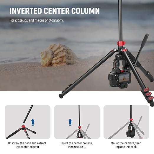 NEEWER 72" Fluid Head Video Tripod Monopod, Aluminum Alloy QR Plate Compatible with DJI RS Gimbal, 360° Pan & +90°/-70° Tilt for DSLR Camera Camcorder, Max Load 13.2lb/6kg, TP72A