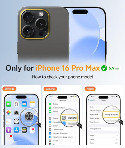 FNTCASE for iPhone 16 Pro Max Case: [Compatible with Magsafe] Translucent Matte Cases with [Full Camera Protection] [Screen Protector] Military Grade Shockproof Protective Phone Cover - Blue