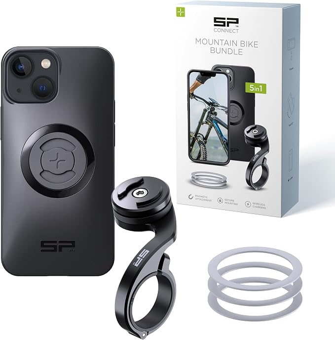 SP CONNECT Mountain Bike Bundle | SPC+ | Compatible with iPhone 13 mini/12 mini | Mountain Bike Phone Holder | Bike Phone Mount | Bicycle Accessories and Bike Phone Holder | Cell Phone Holder
