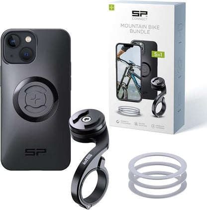 SP CONNECT Mountain Bike Bundle | SPC+ | Compatible with iPhone 13 mini/12 mini | Mountain Bike Phone Holder | Bike Phone Mount | Bicycle Accessories and Bike Phone Holder | Cell Phone Holder