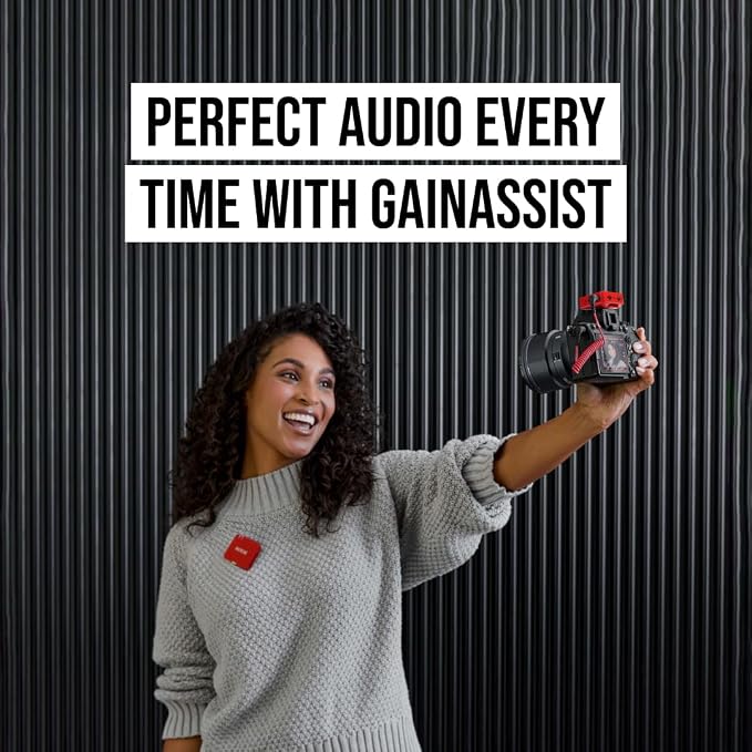 RØDE Wireless GO (Gen 3) – Compact Wireless Mic – Pristine Audio, 32-bit Float Recording, Automatic Level Control, for Phones, Cameras and Computers (Red)