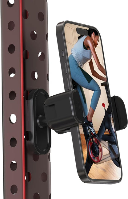 Magnetic Phone Holder for Gym Golf Cart Powerful Magnetic Base Works on Any Metal Surface Ideal for Workout Recording 360° Rotatable Gym Magnet Phone Mount Cradles Compatible with 4-7" Phones