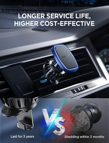 LISEN 2 Pack Magnetic Phone Holder for Your Car Mount 6 Military Magnets Car Phone Holder Mount Vent Cell Phone Holdeer Mount Vent Cell Phone Holder (Blue)