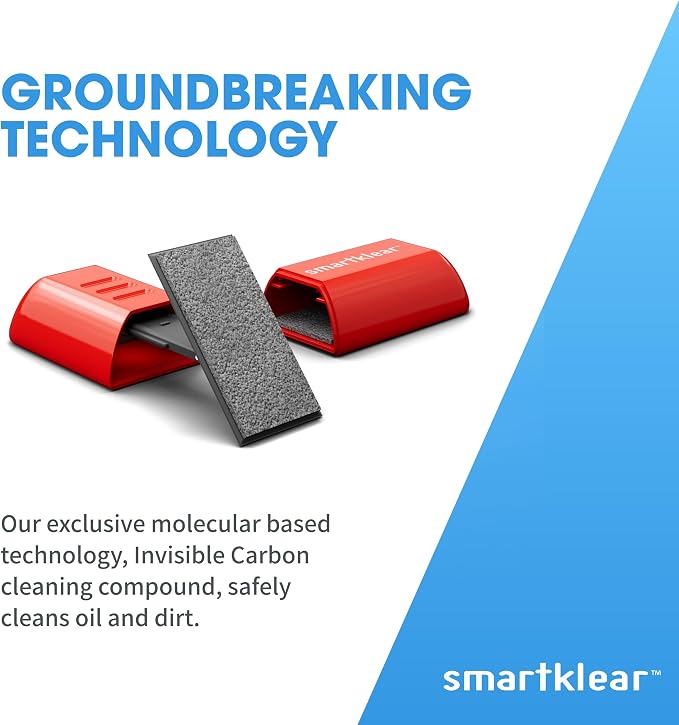 SmartKlear Smart Phone Screen Cleaner - Compatible with iPhones, Androids, and More - Cleaner with Carbon Microfiber Tech-Injected Red-1 Count (Pack of 1)