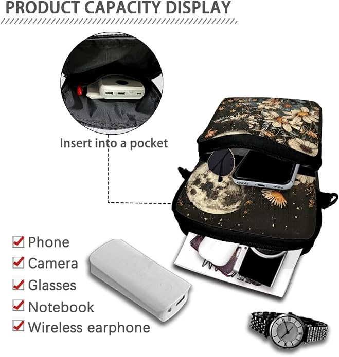 Men's Crossbody Bag, Small Cell Phone Wallet, Women's Shoulder Handbag, Travel Gym Bag