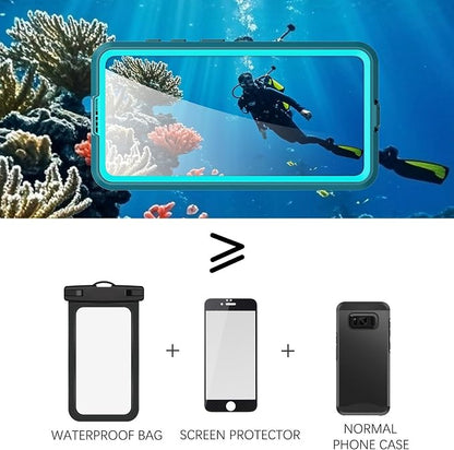 Omio for Galaxy S26+ Plus Waterproof Case Compatible with MagSafe Magnetic Waterproof Full Body IP68 Underwater Case Built-in Screen Protector Military Grade Shockproof Case for Men Women Teal