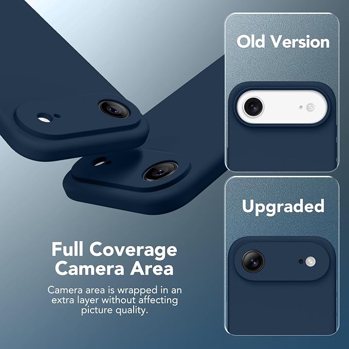 Magnetic for iPhone Air Case, Compatible with MagSafe, [Full Camera Protection][Screen Protector] Silicone Shockproof Protective Phone Case for iPhone 17 Air 6.5", Cobalt Blue