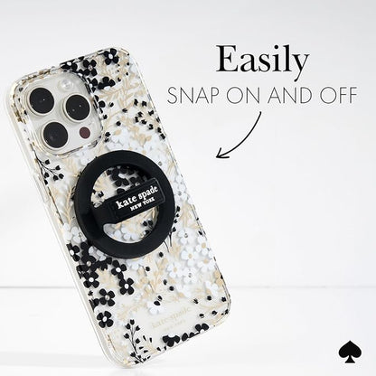 kate spade new york Magnetic Phone Loop Grip - Removable and Collapsible - Black