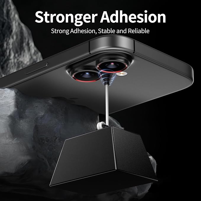 Aluminum Alloy Lens Cover for iPhone 17 - Metal Camera Bumper Frame Only -Scratch Resistant, Black