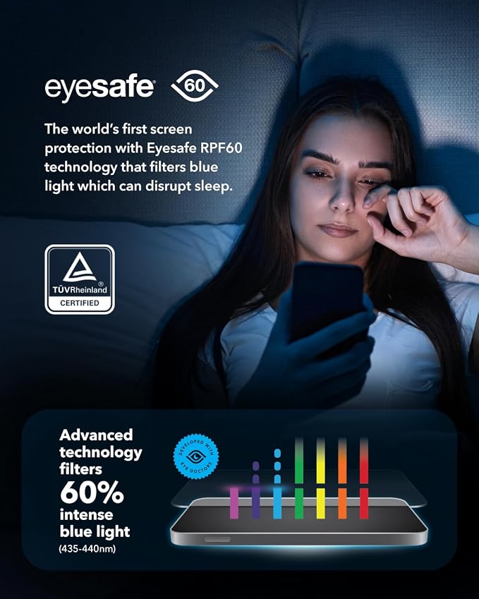 ZAGG Glass XTR3 Samsung Galaxy Z Flip7 FE/ Flip6 Screen Protector (Front Screen Only) - Most Technologically-Advanced, Recycled Glass, Blue Light Filter, Anti-Reflective, Easy Installation