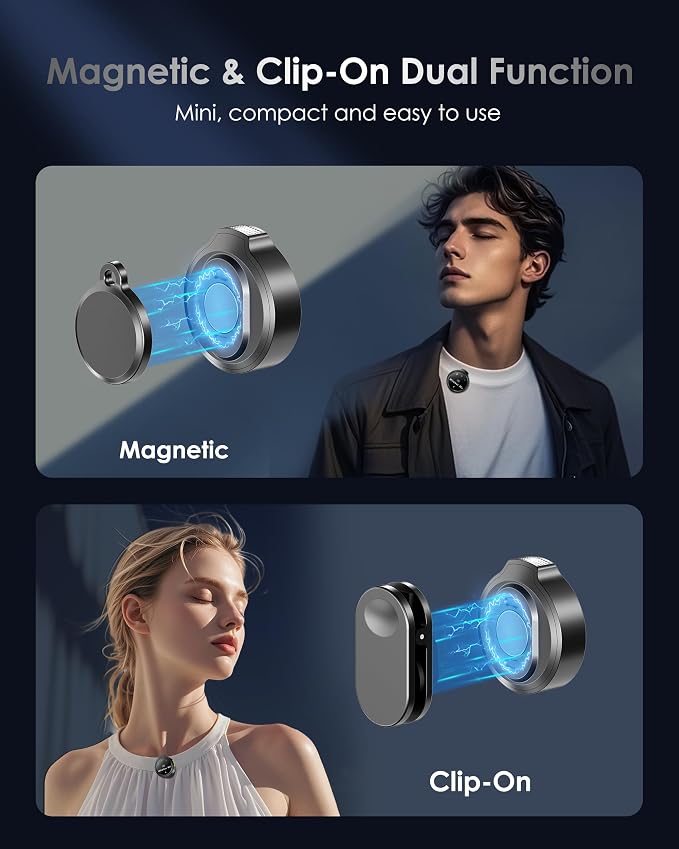 Wireless Lavalier Microphone for iPhone/Android, Lapel Mics with USB-C Plug-Play, Mini Mic with 2.4GHz Noise Cancellation, Charging Case Included, 300ft Range (Type-C)