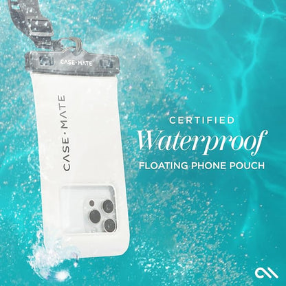 Case-Mate 2 Pack IP68 Waterproof Phone Pouch - Floating Waterproof Phone Case w/Crossbody Lanyard - Beach Cruise Ship Travel Essentials - Compatible w/All Devices, Touchscreen Friendly - Sand Dollar