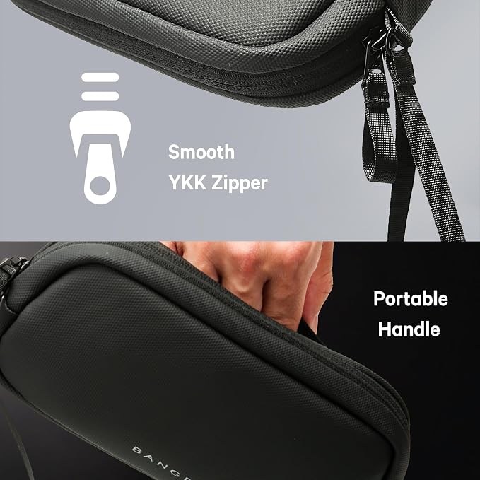 BANGE Travel Organizer Case, Water Resistant Electronics Travel Bag Organizer for Cable, Tech Pouch Accessories Carry Storage for Cord, Phone, Cables, Airpods, USB Flash Drive, Daily Items