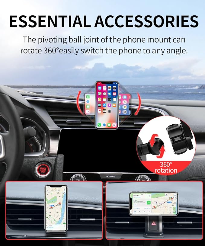 MaserWeller Car Phone Holder for Honda Civic 2016-2021 Accessories,10th Gen.Civic Cell Phone Holer Compatible with MagSafe, Air Vent Mount for 4-7 Inch Smartphones, Hands Free Mobile Stand