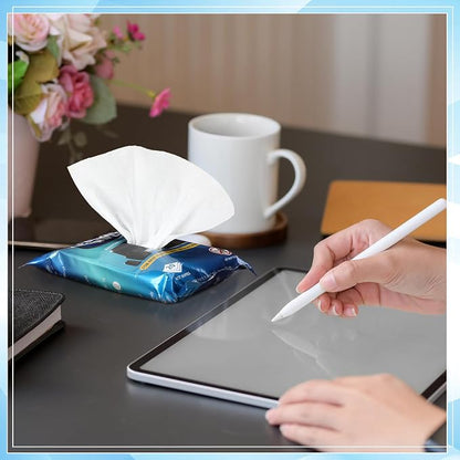 240 Wipes/12 Pack Electronic Cleaning Wipes, Pre-Moistened Screen Wipes for TVs, Computer, Monitor, Phones and Other Electronics, Resealable for a Freshness Lock, No Scratches, No Steaks