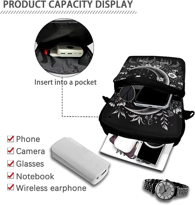 Men's Crossbody Bag, Small Cell Phone Wallet, Women's Shoulder Handbag, Travel Gym Bag