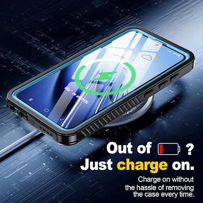 ANTSHARE for Samsung Galaxy S24 Plus Case Waterproof, Built-in Lens & Screen Protector 360° Full Body Heavy Duty Protective Shockproof IP68 Underwater Case for Galaxy S24 Plus (2024) 5G-Blue