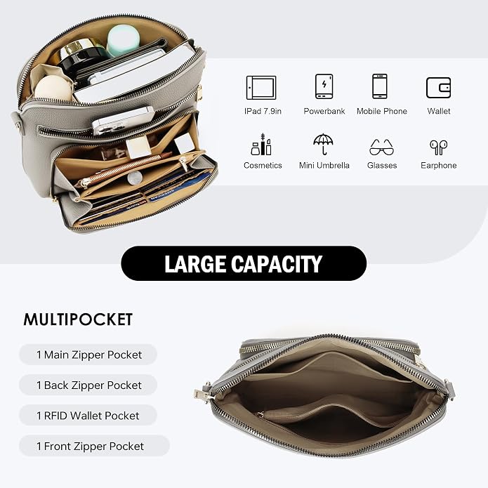 Crossbody Purses for Women Small Crossbody Bags for Women with Built in RFID Wallet