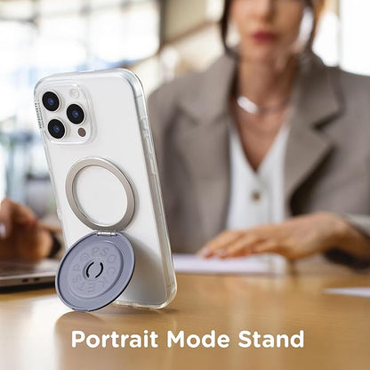 PopSockets Kick-Out Grip for MagSafe, Adjustable Kickstand for Portrait or Landscape, Magnetic Stand, Purple - Dusk