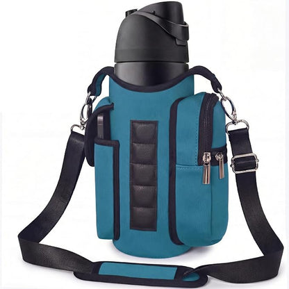 AUPET Magnetic Gym Bag for Men & Women, Small Gym Bag Organizer, Crossbody Magnets Gym Water Bottle Bag Holder Carrier Fits for 18-40oz Owala Yeti Hydro Flask, Workout Pouch for Phone, Keys & Wallet