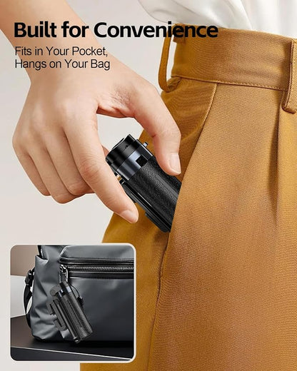 UBeesize Mini Selfie Stick Tripod with Rechargeable Remote – Pocket-Size Travel Phone Stand w/Hook, 360° Rotating Holder, Lightweight Tripod for iPhone/Android, Vlogging, TikTok & Live Streaming