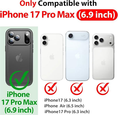 SPORTLINK for Waterproof iPhone 17 Pro Max Case - Built in Screen Protector 360 Full Body Rugged Dustproof/Shockproof/Heavy Duty Military Dropproof Protective for iPhone 17 Pro Max Case 6.9 Black