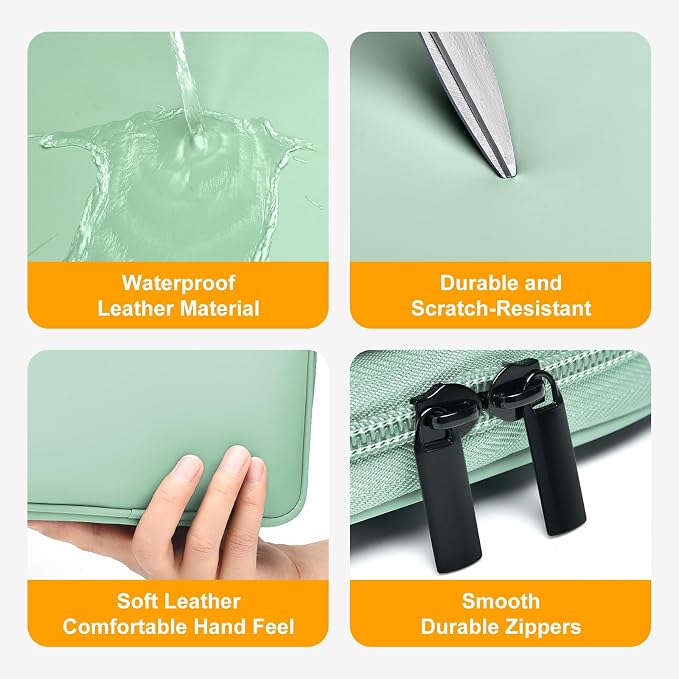 Portable Charger Organizer Travel Case Shockproof Power Bank Bag for Anker/Jackery/RAV/10000mAh Power Bank Leather Electronic Case for PowerCore(Light Green, Single Layer-Small)