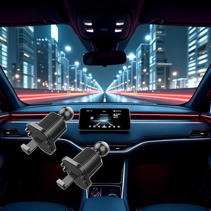 2Pcs Black Universal Air Vent Clip for Car Phone Mount Cellphone Holder Vent Grip W Joint Ball Dia- for Most Car Bracket Universal Air Vent Clip for Phone Cellphone Holder Grip (17mm)