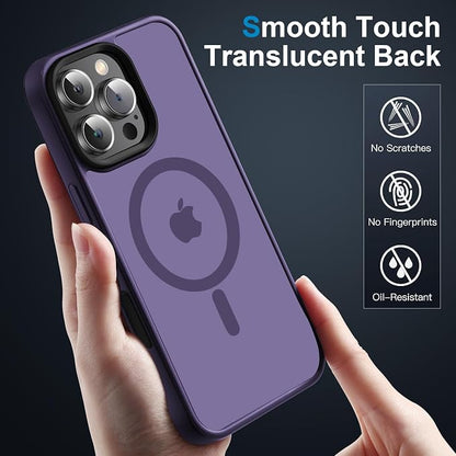 Strong Magnetic for iPhone 16 Pro Max case [10Ft Military-Grade Protection] Compatible with fit MagSafe Shockproof Slim Thin Cover case for iPhone 16 Pro Max 6.9 inch, Purple