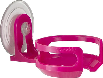 The Original SipCaddy Shower Beer & Bath Wine Holder | Portable Cupholder | Shower Caddy | Drink Holder for Beer & Wine | American-Made Suction Cup | The Best | Pink